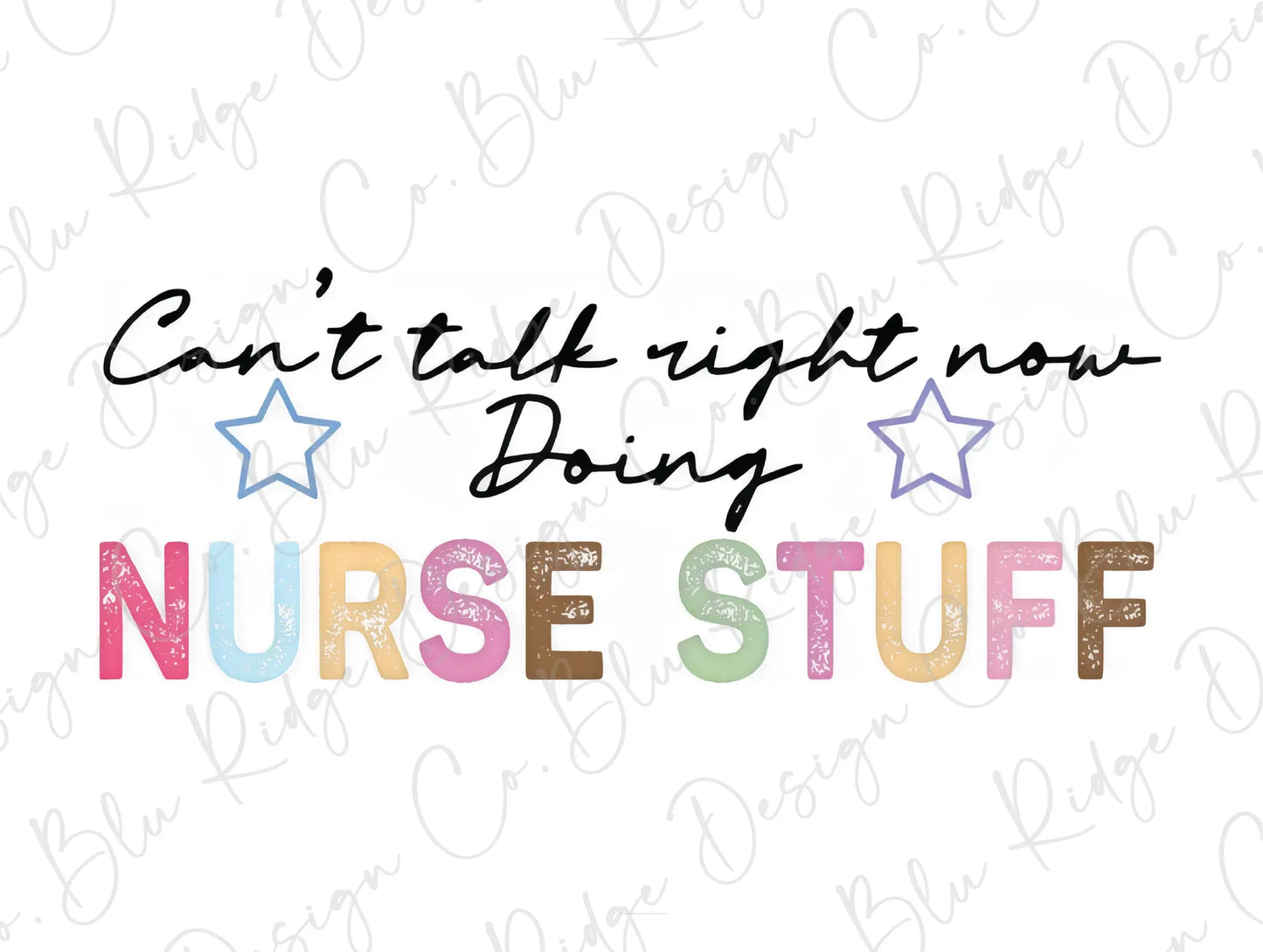 the words nurse stuff are written in different colors