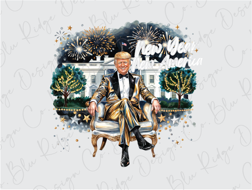 the president of the united states sitting on a chair with fireworks in the background