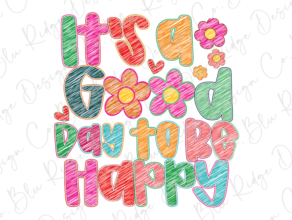 a drawing of the words happy birthday in different colors