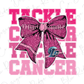 Tackle Cancer Blue Tide LC Breast Cancer Awareness Bow Direct to Film (DTF) Transfer