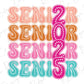 the words senior senior and senior on a white background