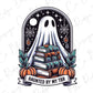 Hunted By My TBR Halloween Ghost Books Graphic T-Shirt