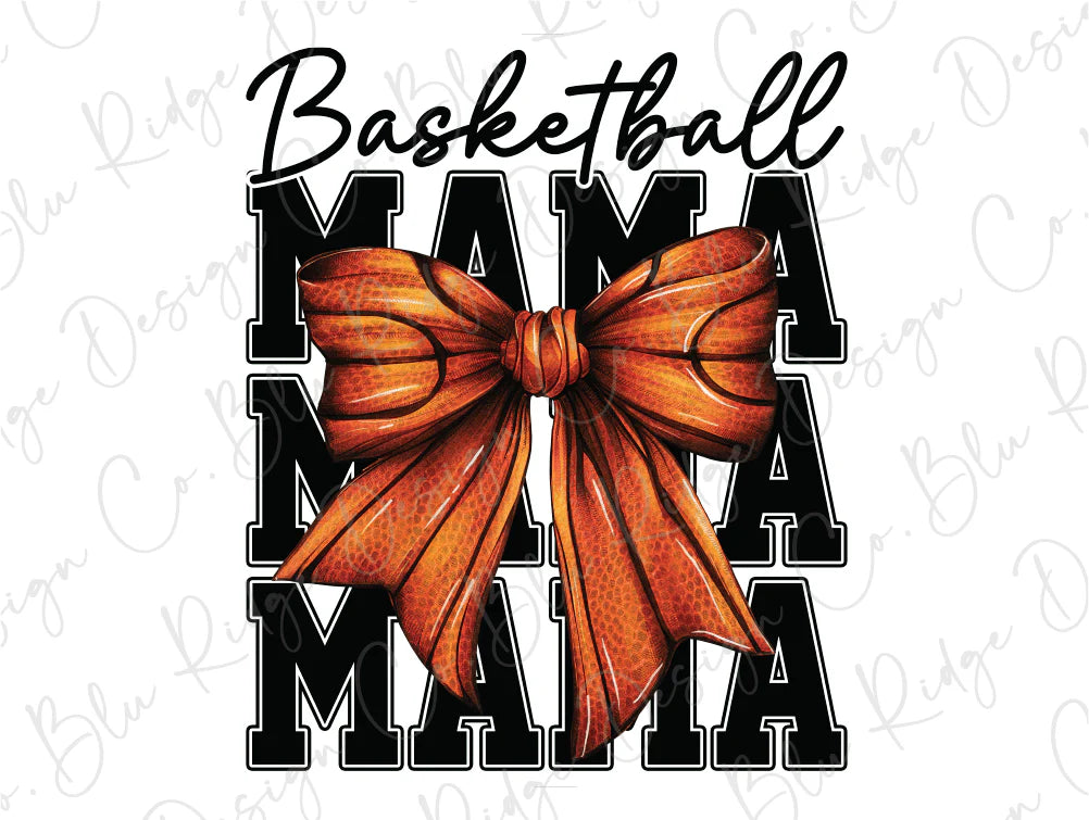 Basketball Mama Bow Graphic T-Shirt
