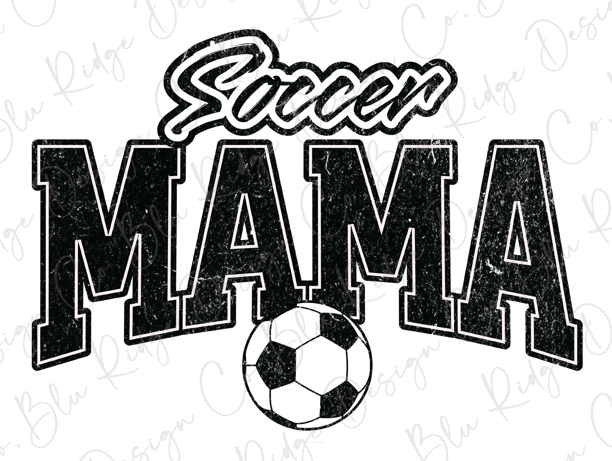 a soccer ball with the word soccer mama on it