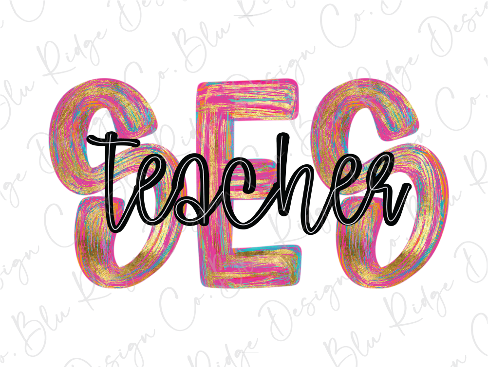 the word teacher written in black ink on a white background