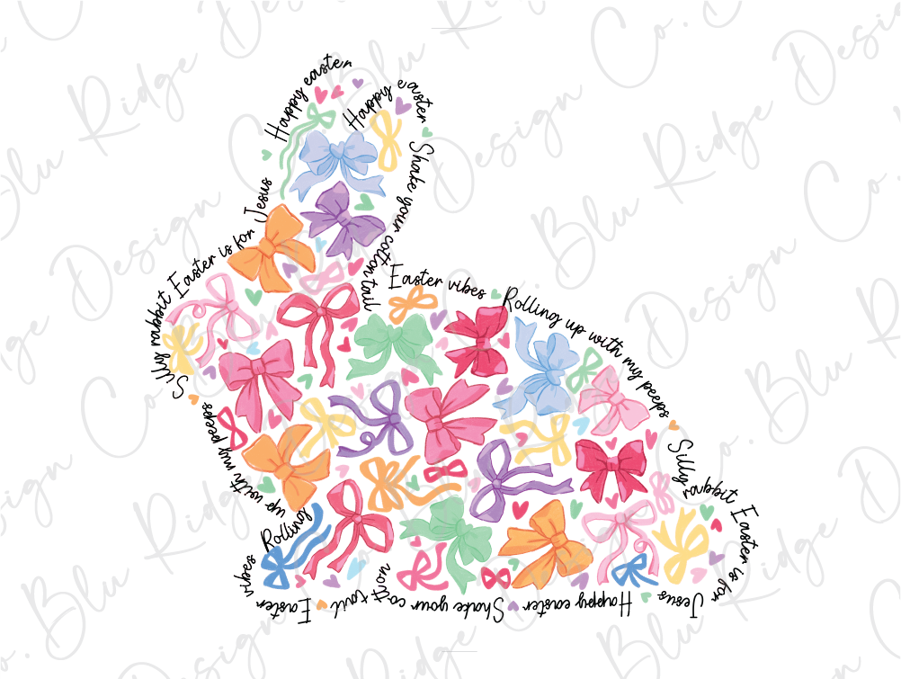 a rabbit made out of colorful bows