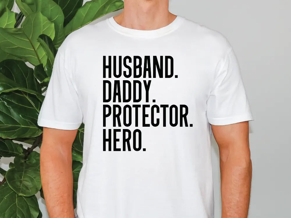 Husband, Daddy, Protector, Hero Direct To Film (DTF) Transfer - Blu ...