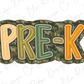 the word pre k is made up of letters in camouflage