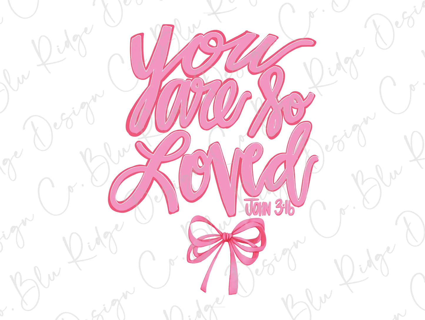 a pink ribbon with the words you are so loved on it