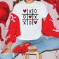 X's & O's Tic Tac Toe Valentine's Day Graphic T-Shirt