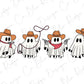 Western Cowboy Halloween Ghost Graphic T-Shirt