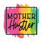 the word mother huster painted on a white background