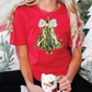 Faux Glitter Christmas Tree Graphic T-Shirt