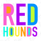 the text "RED HOUNDS" in a large, colorful font.