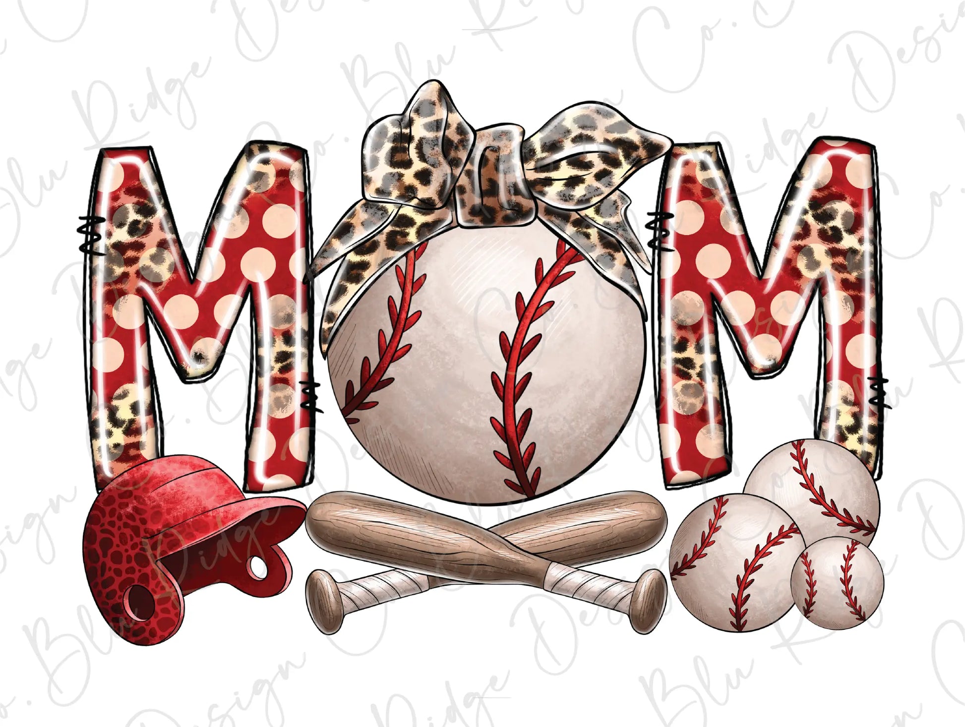 a mom's baseball mom's day card with a baseball, bat,