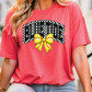 Long County Checkered Blue Tide Softball Coquette Graphic T-Shirt