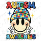 a picture of a person wearing a hat with autism on it