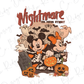 a mickey mouse halloween scene with pumpkins