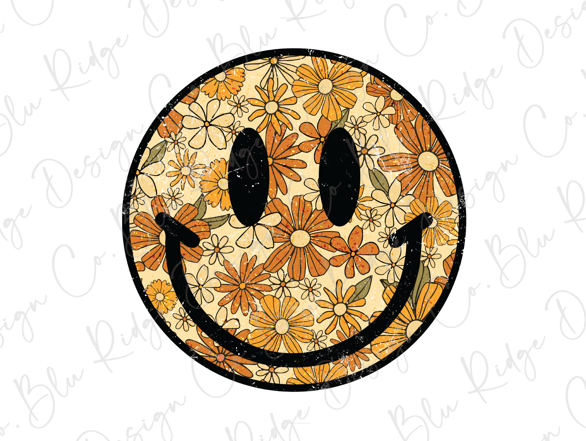 a smiley face made out of flowers on a white background