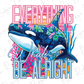 an image of an orca whale with the words everything makes me be alright