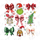 a set of christmas stickers on a white background