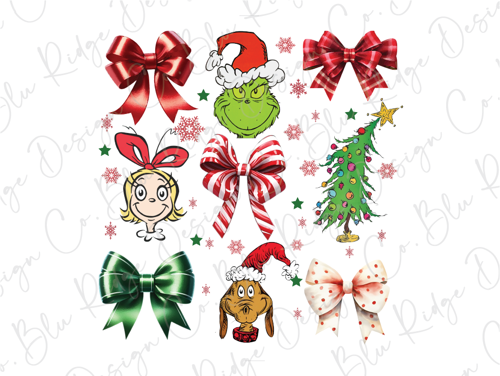 a set of christmas stickers on a white background