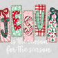 The image is a Christmas-themed graphic with the word "JESUS" spelled out using colorful blocks in various patterns and designs, including red bows, green and white polka dots, and red and green stripes. The phrase "is there reason for the season" is written below the image.