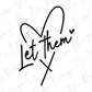 the word let them written in cursive handwriting