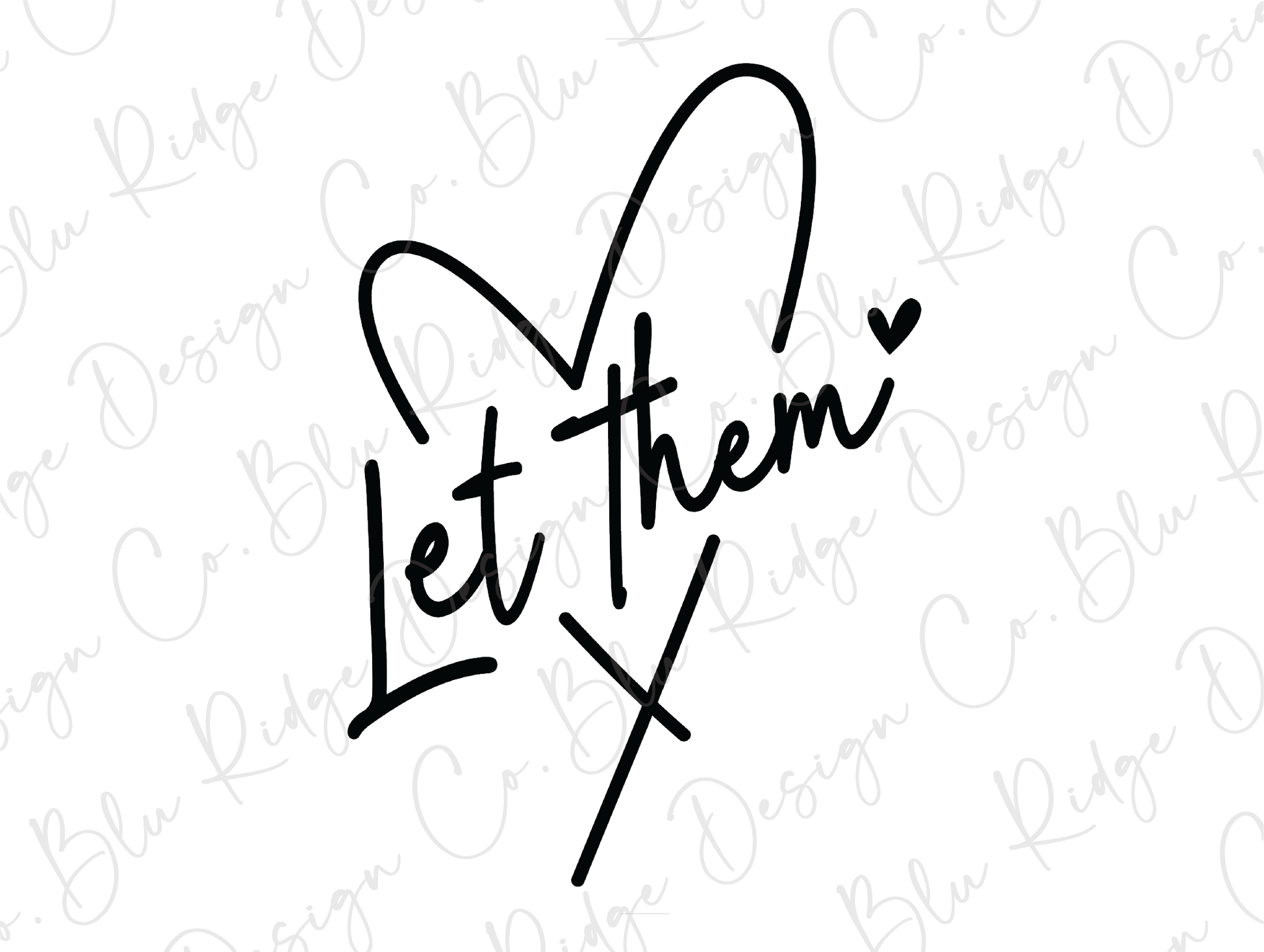 the word let them written in cursive handwriting