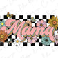 the word mama surrounded by flowers and butterflies