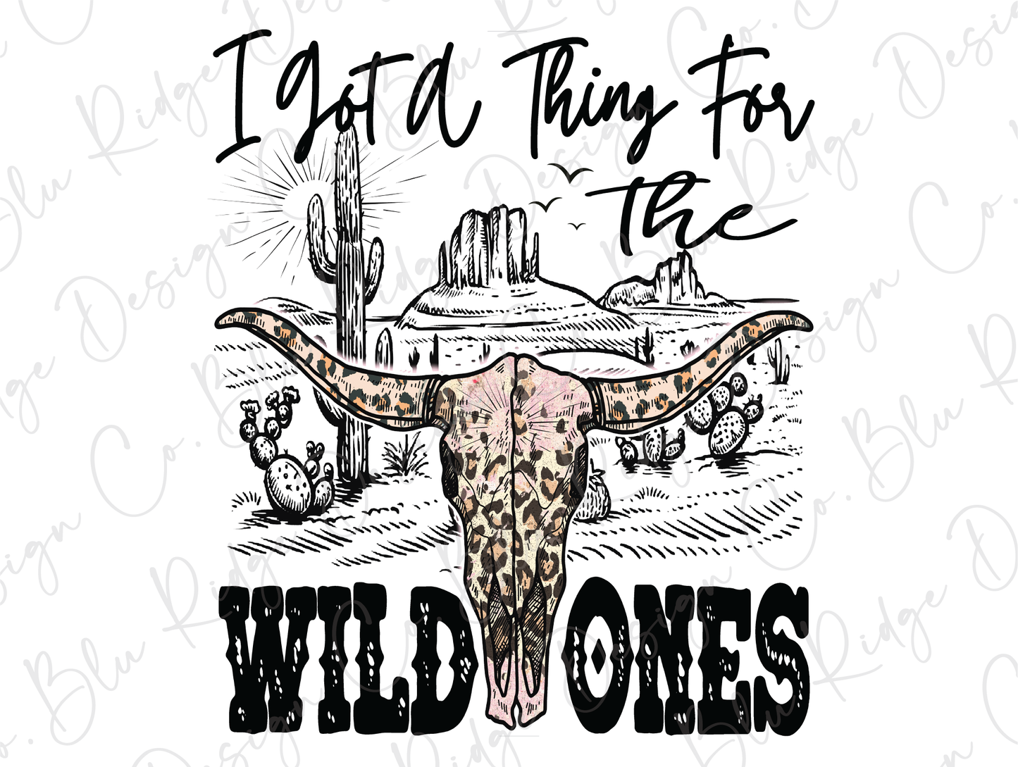 a cow skull with a long horn and the words wild ones on it