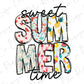 a hand drawn lettering that says, sweet summer time