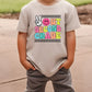 a young boy wearing a t - shirt that says out second grade