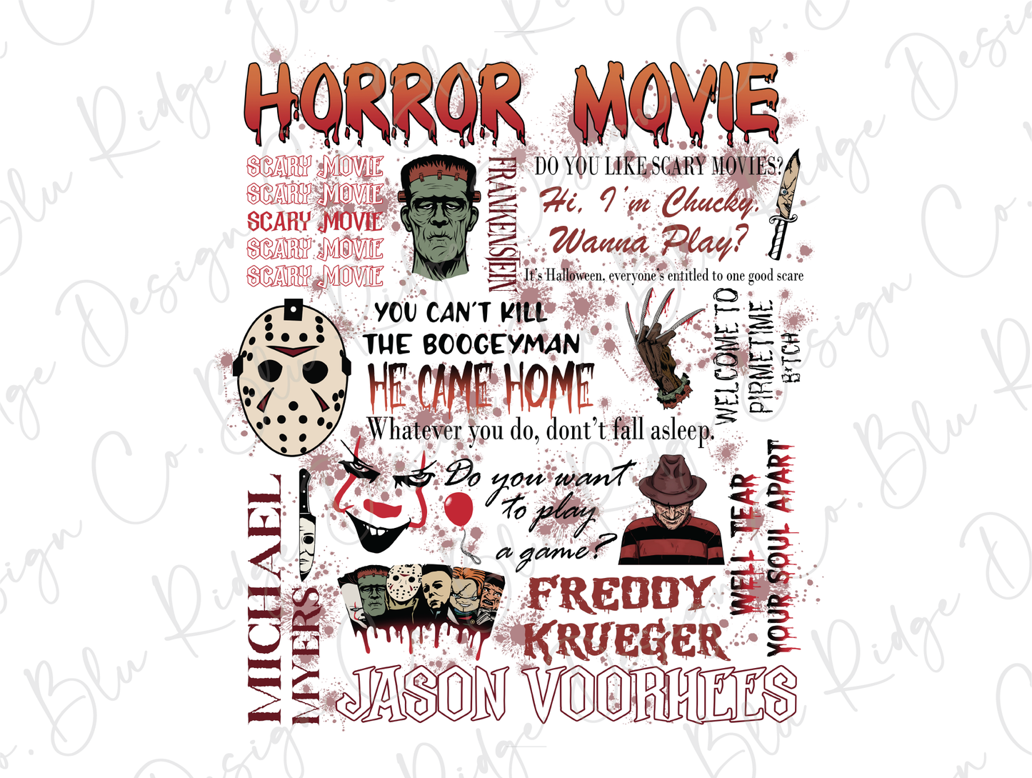 a poster of horror movies