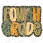 the words fourth grade are in camouflage