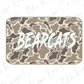 A camouflage-patterned patch with the word "BEARGATS" written in bold, white letters.