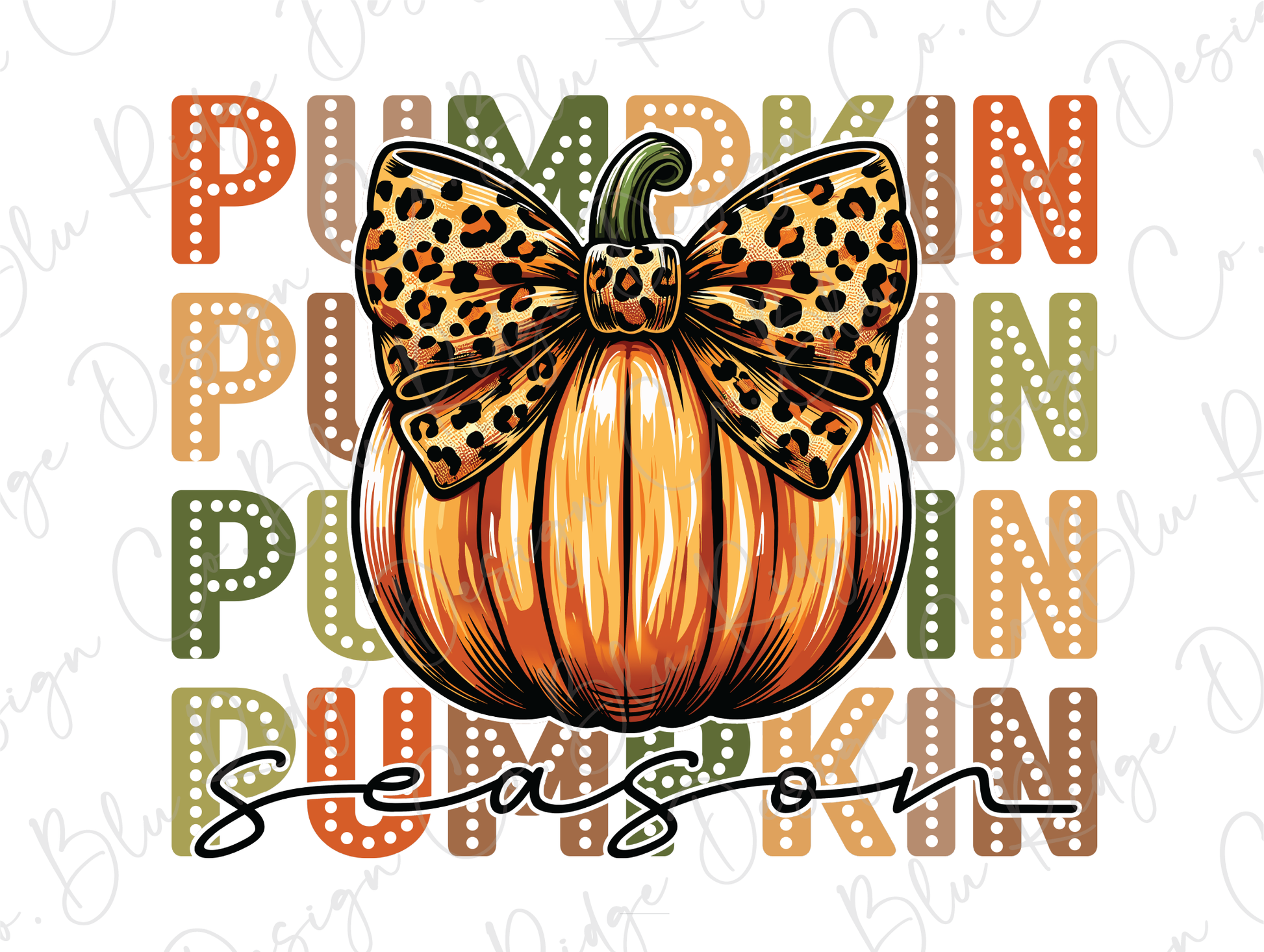 a pumpkin with a leopard print bow on it