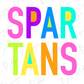 the text "SPAR TANS" in a large, colorful font.