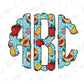 the letter b is made up of different fruits and vegetables