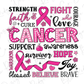 a breast cancer awareness poster with pink ribbon