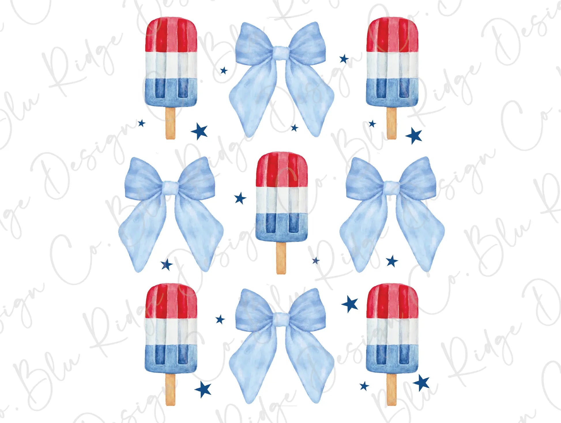 a set of patriotic lollipops with bows