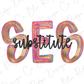 the word subsite written in a colorful font