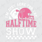 a pink football helmet with the words half time show on it