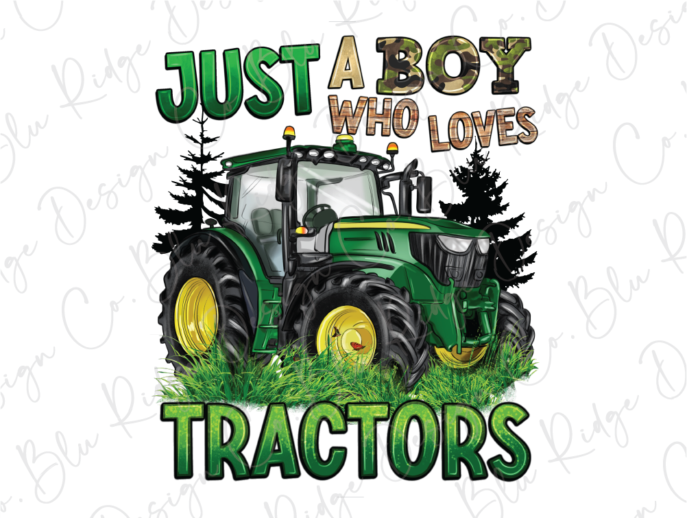 a tractor that says just a boy who loves tractors