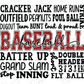 a red and black baseball font with the word baseball on it