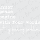 a quote that reads inner peace begins with four words