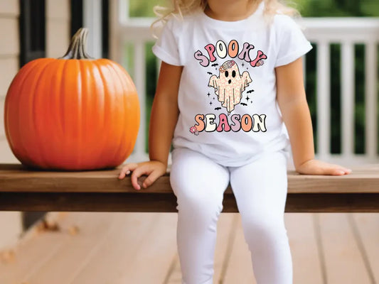 Spooky Season Cute Ghost Design Graphic T-Shirt