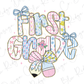 a picture of a first grade girl's shirt