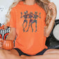 Dancing Faux Rhinestone Skeletons Graphic T-Shirt