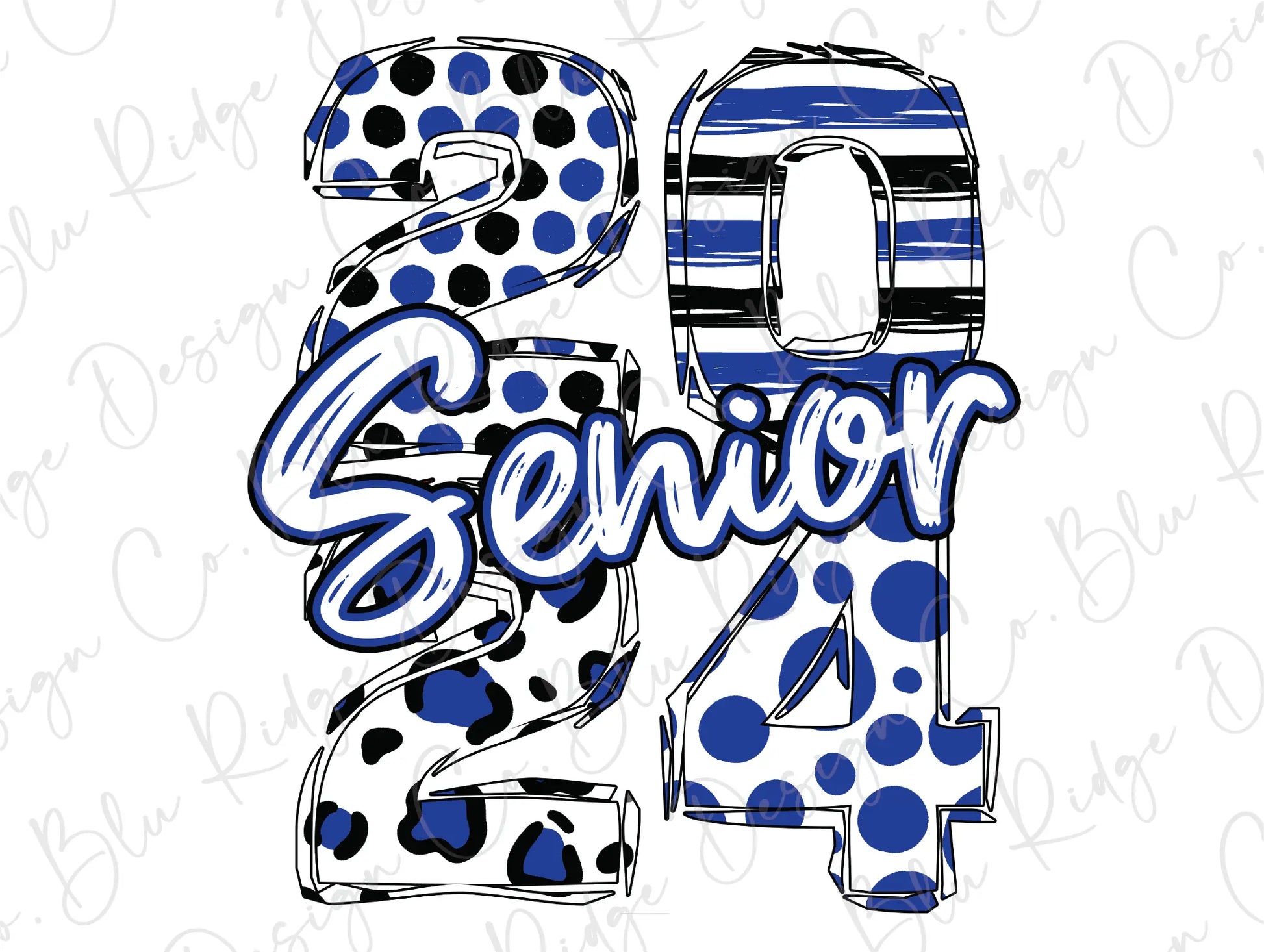 a blue and white polka dot font with the word sever on it